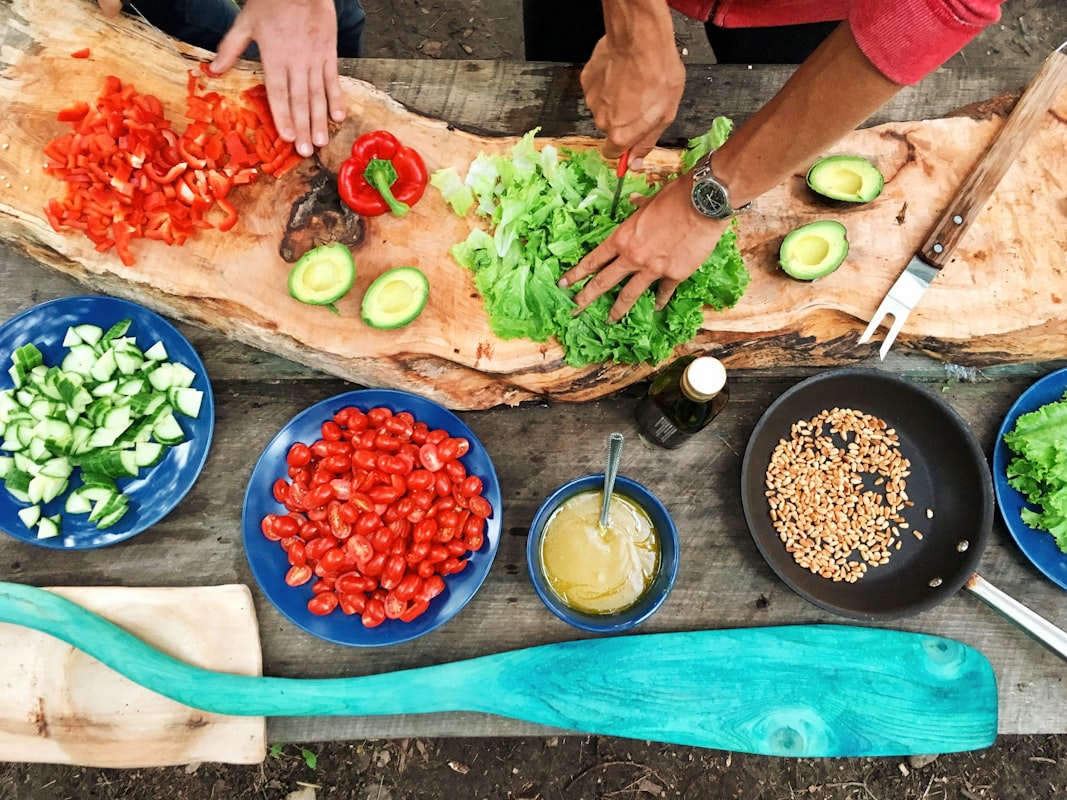 Colorful vegetable preparation